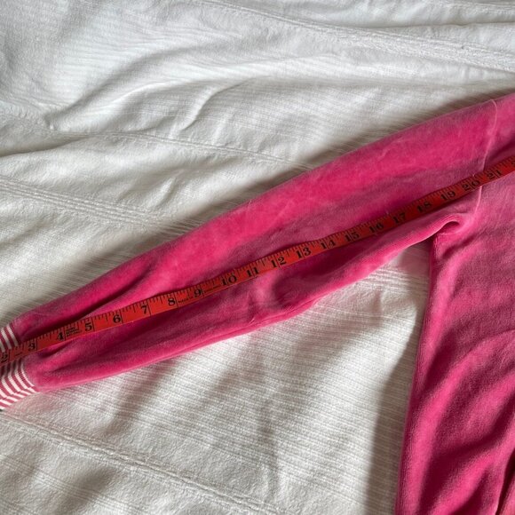 Vintage Champion Plush Velour Zip-Up Track Jacket Pink - Picture 11 of 12
